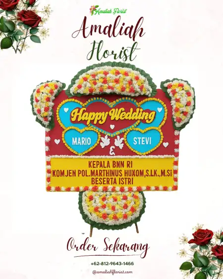 Papan Bunga Pernikahan Endalo